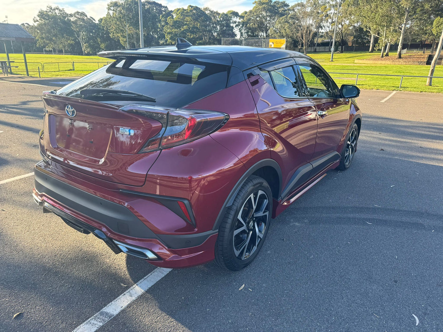 2018 Red Toyota C-HR Hybrid KOBA With Two Tone Black Roof