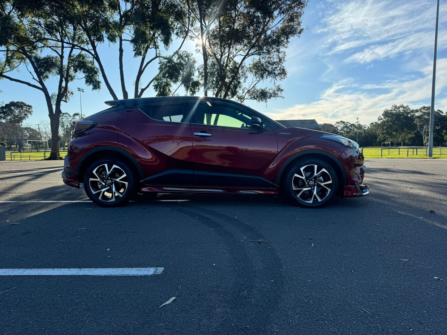 2018 Red Toyota C-HR Hybrid KOBA With Two Tone Black Roof