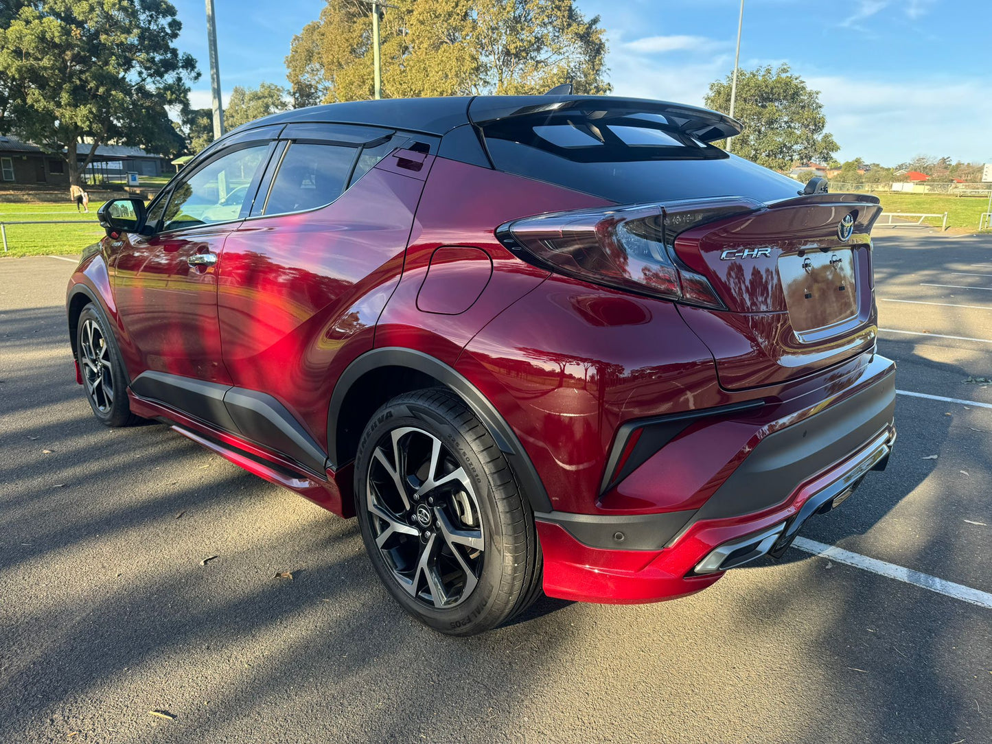 2018 Red Toyota C-HR Hybrid KOBA With Two Tone Black Roof